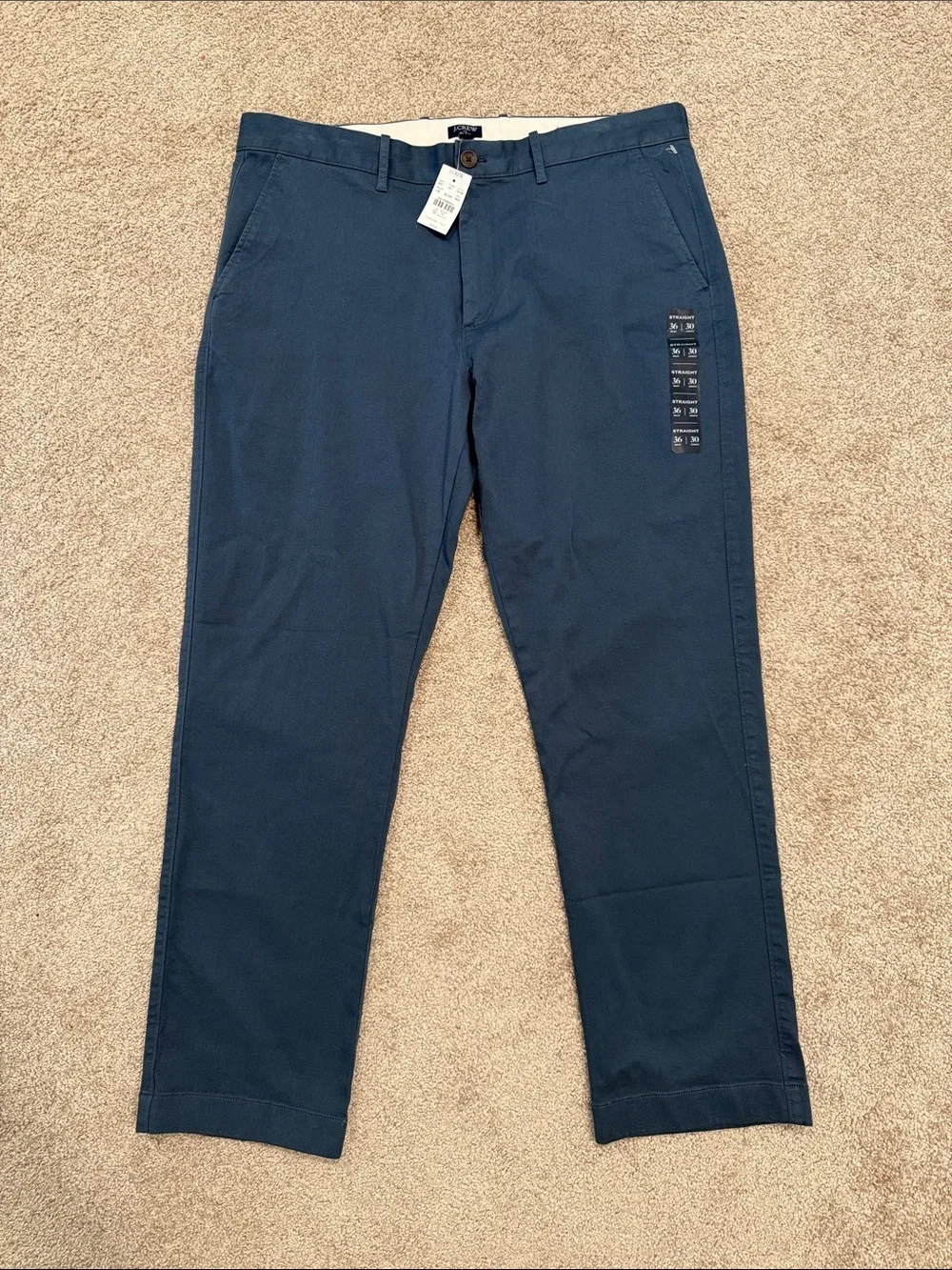 Men’s Size 36x30 J Crew Straight Leg Chino Pants Blue